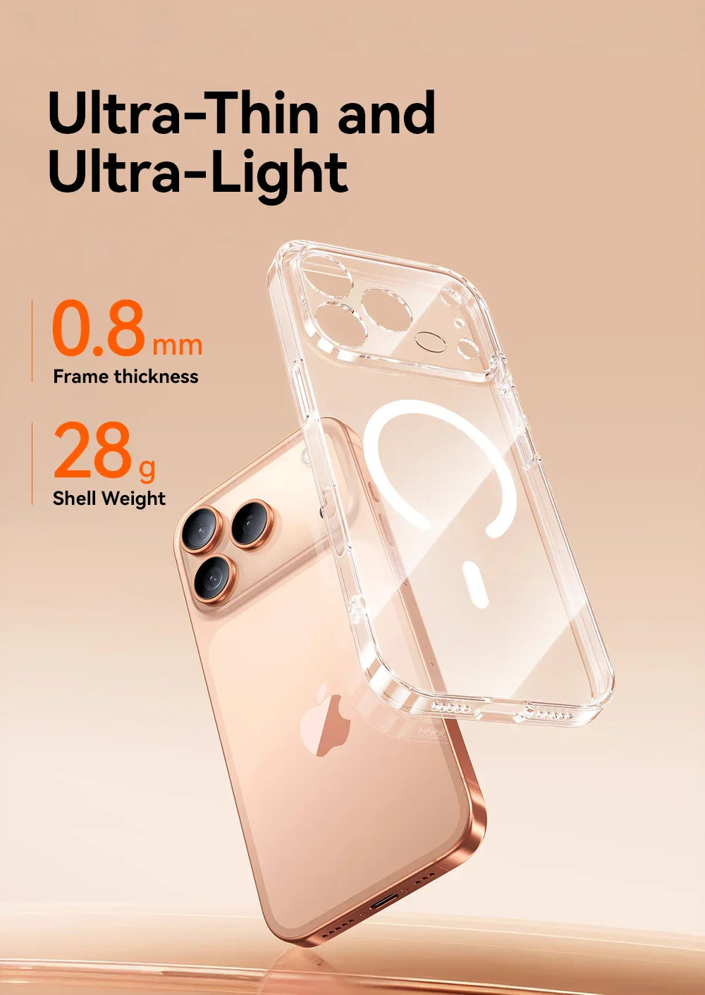 Magnetic Case For iPhone 17 Pro Max Case Anti Yellow Transparent Cover For iPhone 17 Pro Max Wireless Charger Thin Cover