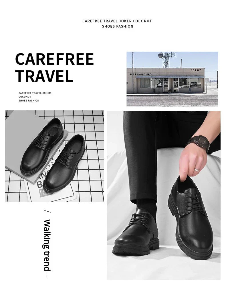 Men Formal Leather Shoes Oxford Shoes Mens Dress Shoe Black Pointed Toe Men Loafers Party Office Business Casual Shoes for Men
