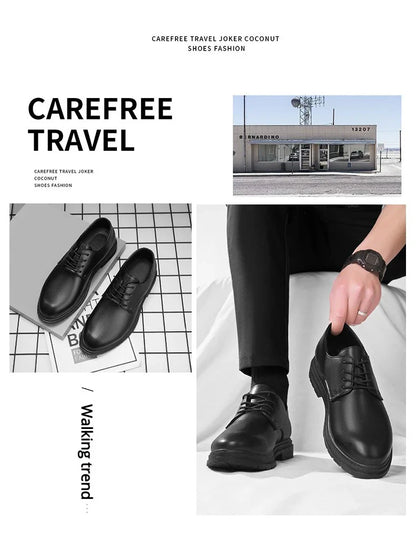 Men Formal Leather Shoes Oxford Shoes Mens Dress Shoe Black Pointed Toe Men Loafers Party Office Business Casual Shoes for Men
