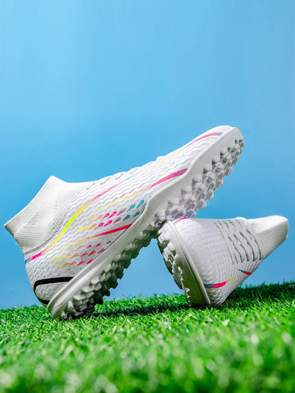 Classic TF Turf football shoes PU Fabric Comfort Upper Rubber Abrasion Resistant Sole Unisex Kids Sports Sneakers