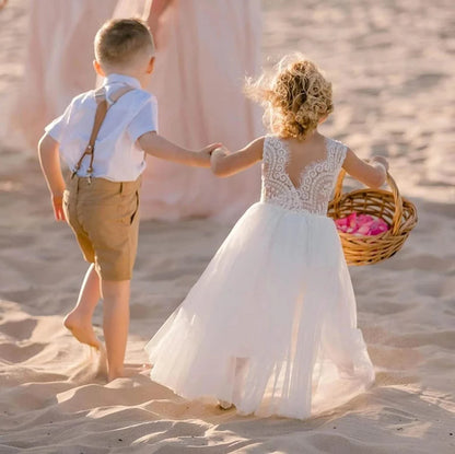 Vestido de Festa Princesa Renda para Menina Bebê Crianças Vestidos de Aniversário de Casamento de Verão Roupa Infantil 2 4 6 8 10 12 14