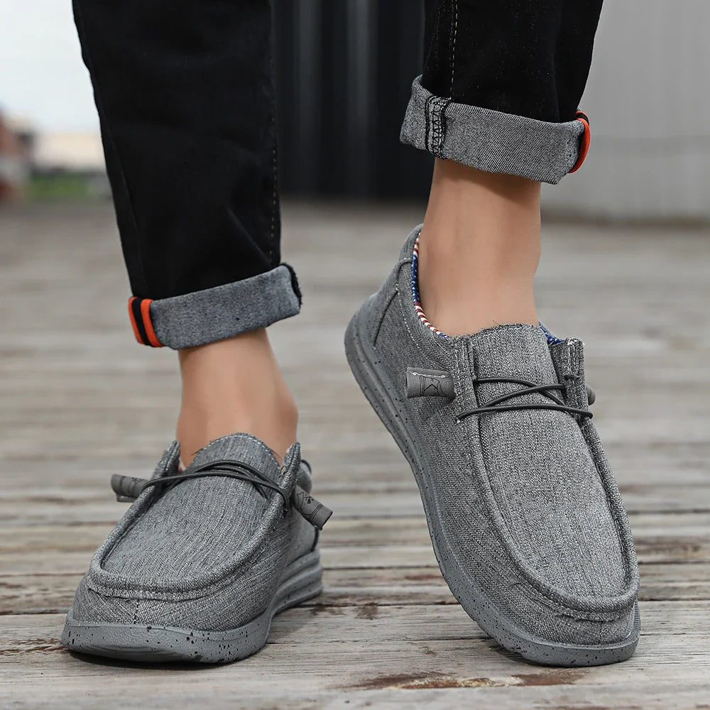 Plus Size Men's Solid Color Breathable Slip On Classic Loafer Shoes Comfy Casual Durable Lightweight Walking Shoes