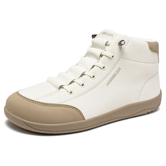 Mid Top Barefoot Shoes Mens Womens Wide Toe Ankle Boots Outdoor Non-Slip Artificial Leather Shoes