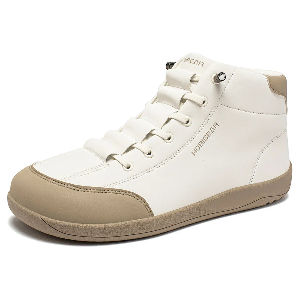 Mid-Top Barefoot Shoes Unisex Wide Toe Minimalist Ankle Boots Artificial Leather Outdoor Non-Slip Sneaker