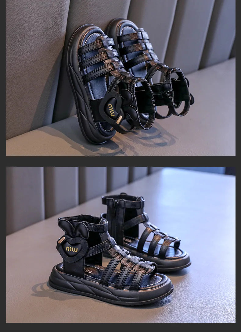2026 Fashion Kids Sandals Children's Design Hollow-out Multicolor Sport Sandals Soft Flat Strappy Sandals Girls Cute Beach Shoes