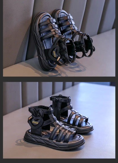 2026 Fashion Kids Sandals Children's Design Hollow-out Multicolor Sport Sandals Soft Flat Strappy Sandals Girls Cute Beach Shoes