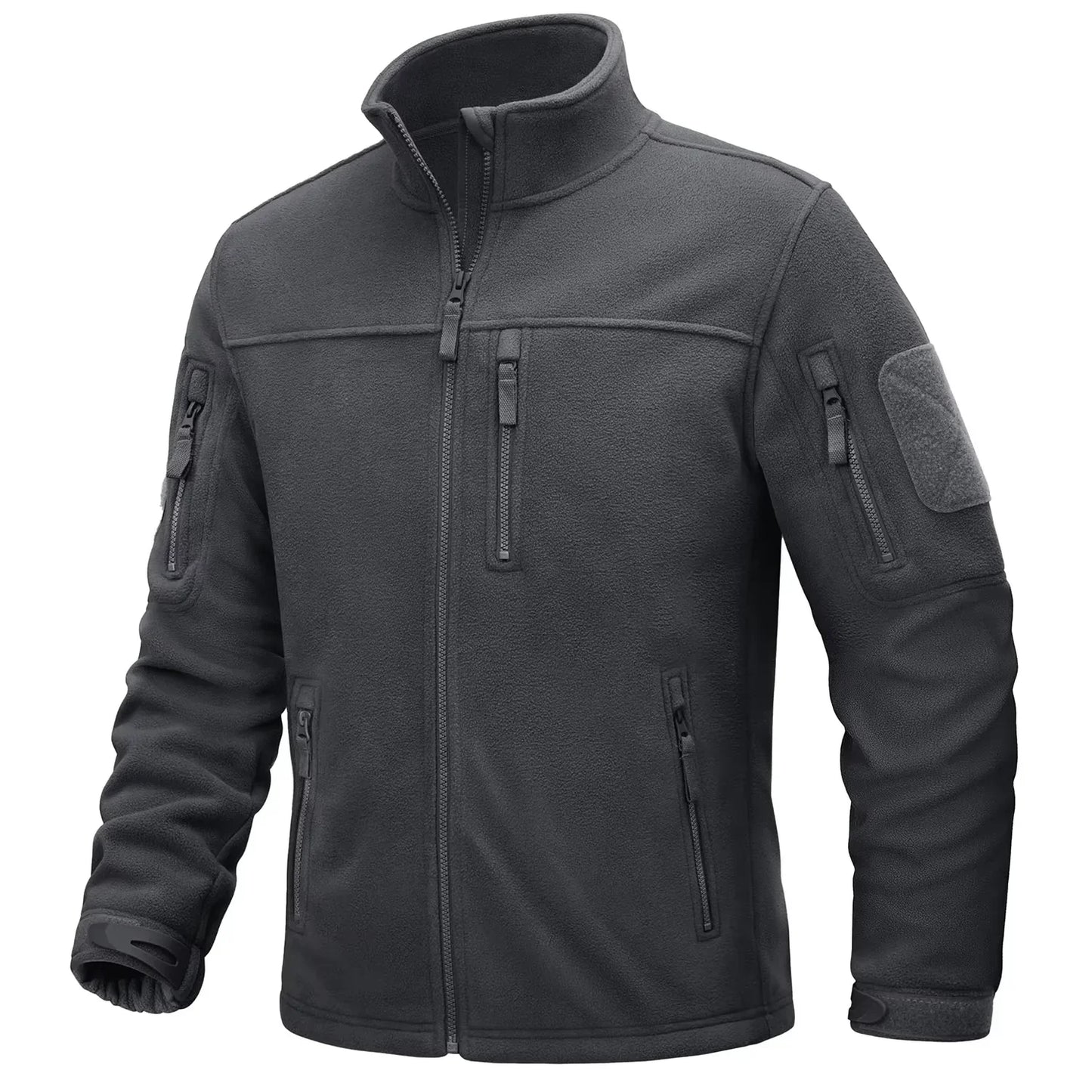 Men's Fleece Jackets Fall Winter Cold Weather Thermal Safari Jackets Windproof Full Zip Jackets Field Work Outwear