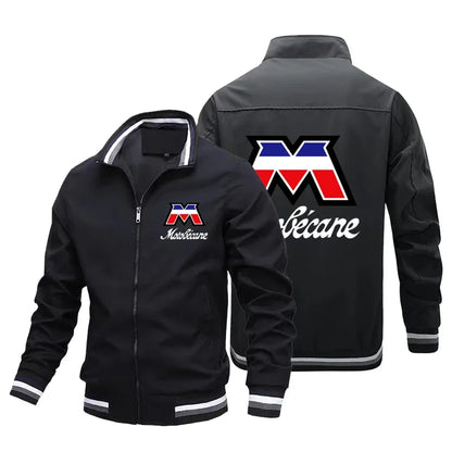 MotoBecane Bicycle Jacket Men's Baseball Jersey Casual Cardigan Windbreaker Men's Hip Hop Street Style Work Jacket