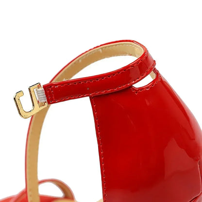 Women Gladiator Stiletto Classic Ankle Strap Holiday Beach Sandals Lady Fashion Suede 8cm 11cm High Heels Sexy Red Brown Sandles