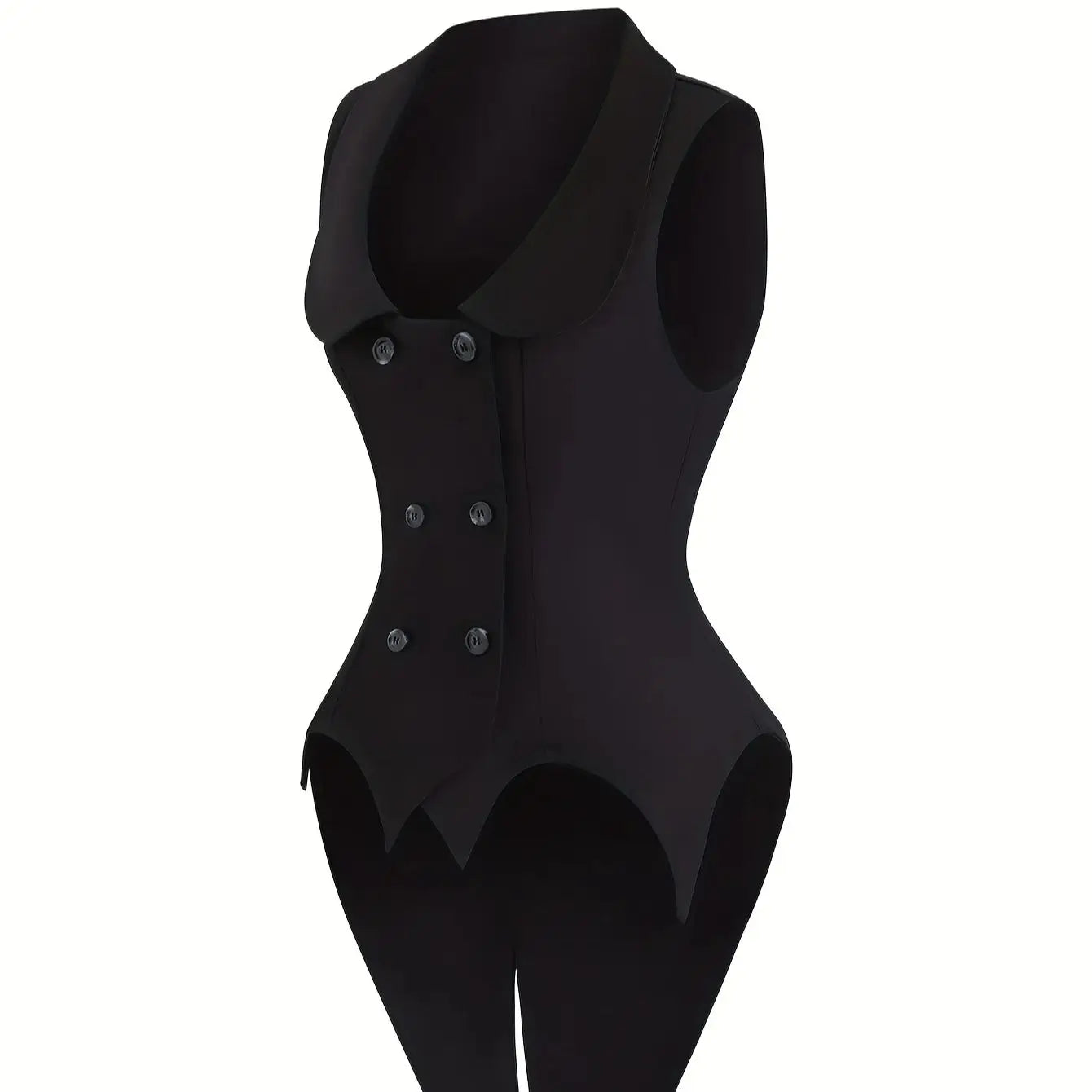 Female Halloween vampire cosplay asymmetrical hem Earl Grey style top jacket