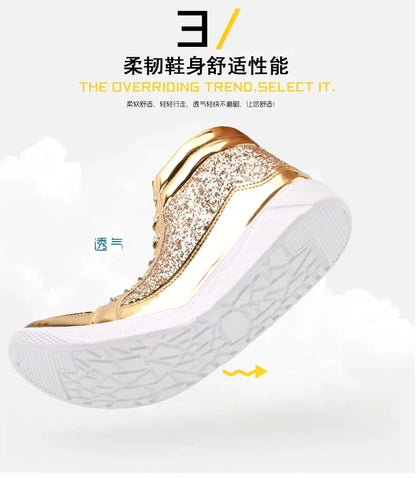 Mens Casual Shoes Non-slip Sports Outsole  Light High-top Men Fashion Boots Wear-resistant Male Sneakers 48