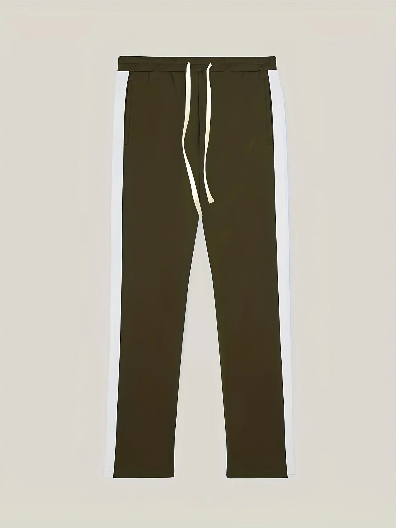 2025 Spring Autumn Men's 2-Piece Set Color Blocking Zipper Stand Collar Casual Sports Jacket Sweatshirt Trousers Suit