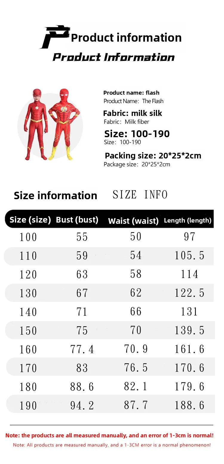 Halloween 3D  Costume Spandex Costume Superhero Luxury Bodysuit Adult Kids Bodysuit Cosplay Superhero Flash Bodysuit