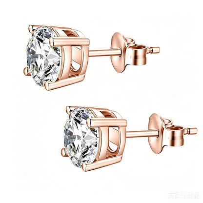 0.5-5carat Round brilliant Cut Moissanite Chain Earrings for Women Solitaire Lab Diamond Stud/Drop Earring 925 Silver with GRA
