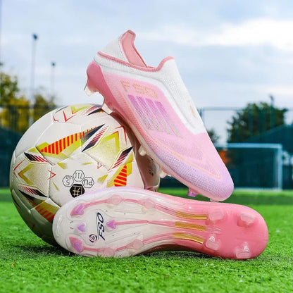 Men Football Boots Training Soccer Shoes FG Ultralight Long Spikes Breathable Drop Shipping Match Sport Cleats Indoor Sneakers