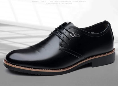 Mens Formal Business Oxford Shoes Classic Leather Dress Shoes for Wedding and Office
