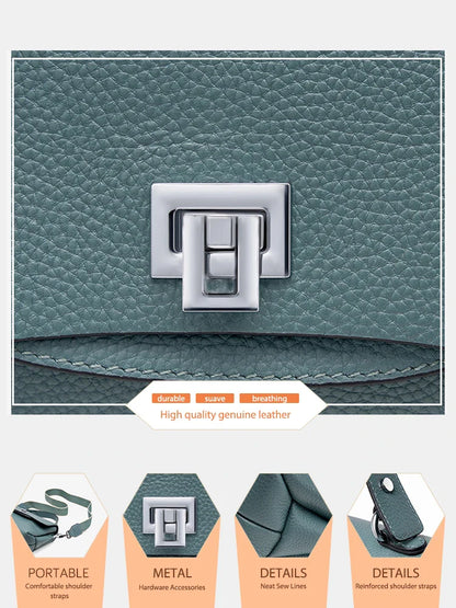 Women Genuine Leather Top-handle Bag Envelope Bags Luxury Designer Shoulder Handbag Ladies Elegant Crossbody For Ladies
