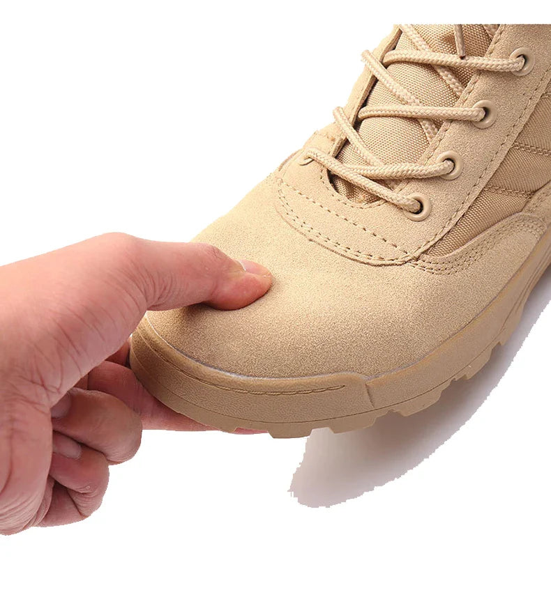 Men's Boots 2026 New Tactical Boots Special Force Desert Combat Boots Men Work Shoes Outdoor Hiking Ankle Boots