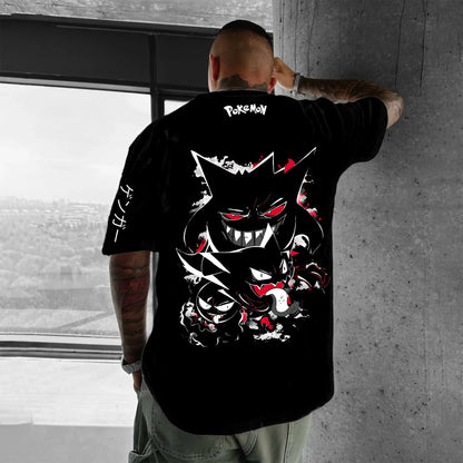 Animation Derivatives Gengar Printing Men's and Women's Summer Fashion Oversize T-shirt、Hoodie、Shorts and Sweatpants