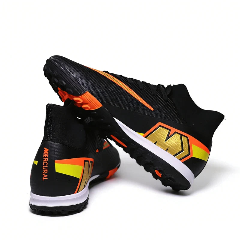 Professional Mens Soccer Shoes Flexible Turf Soccer Cleats for Boys Sneakers TF/FG Training Football Boots Chuteira Campo 35-45