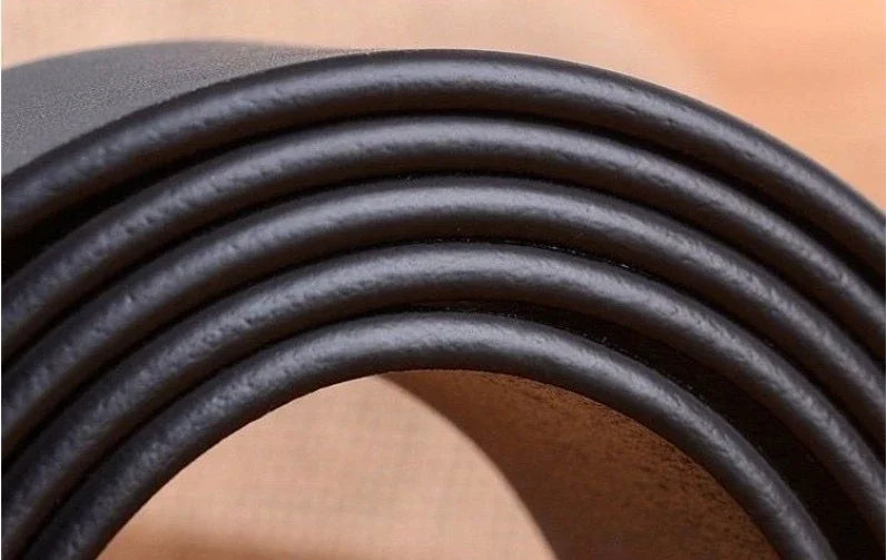 Men's Vintage Casual Belt Black Pin Buckle Student Versatile Leather Wide Belt