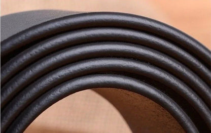 Men's Vintage Casual Belt Black Pin Buckle Student Versatile Leather Wide Belt