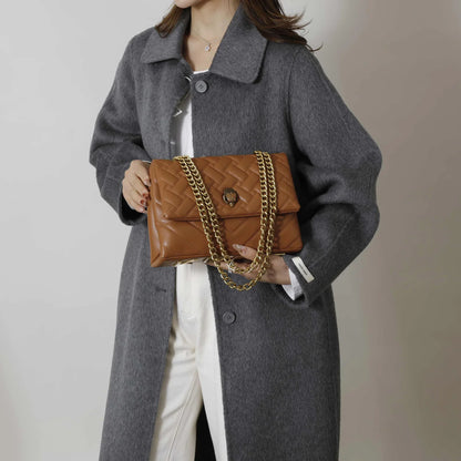2026 New Chain Bag Textured Rhombus Embroidery Thread Single Bag Versatile Single Shoulder Crossbody Hot Selling Women's Bag