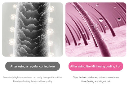 32mm Automatic Curling Iron with Negative Ion Ceramic Hair Care Buzzer Timer 4 Temperature Settings for Long Lasting Waves