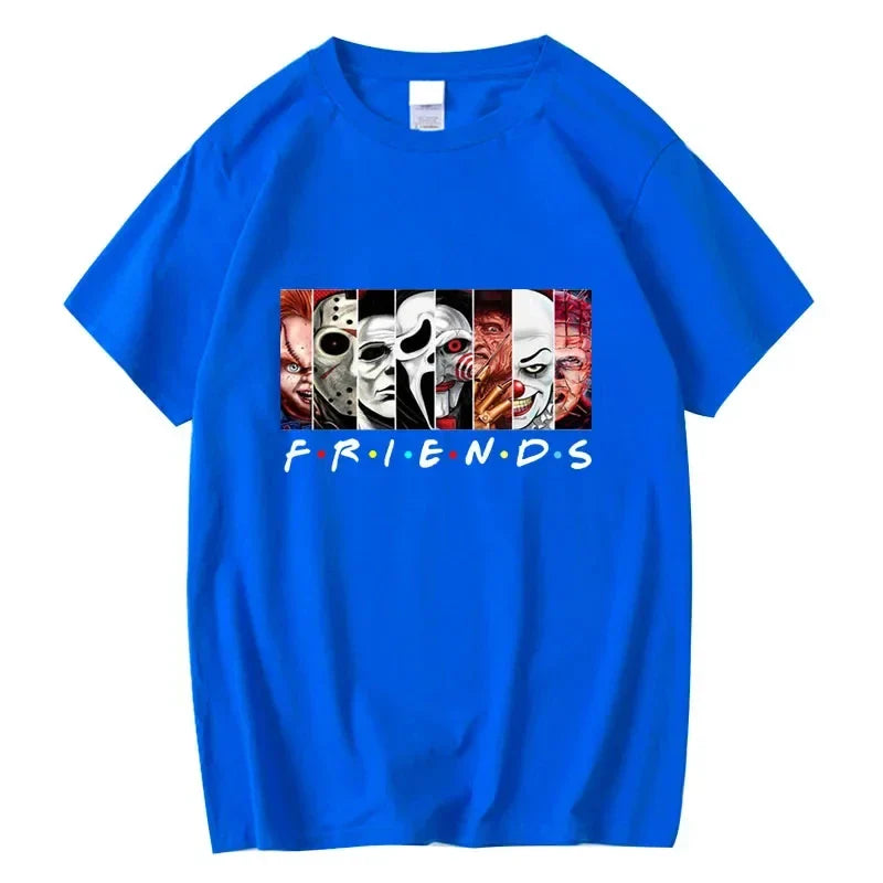 Men's High Quality T-shirt 100% Cotton T-shirt Funny Friends Print T Shirt Loose Summer Cool O-neck Men T-shirt Casual Tops