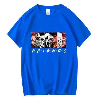 Men's High Quality T-shirt 100% Cotton T-shirt Funny Friends Print T Shirt Loose Summer Cool O-neck Men T-shirt Casual Tops