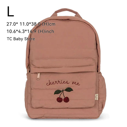 Baby Backpack Parent-child Kids Schoolbag Kindergarten Bags Brand Traveling Cherry Children's Boys Girls Mom Storage