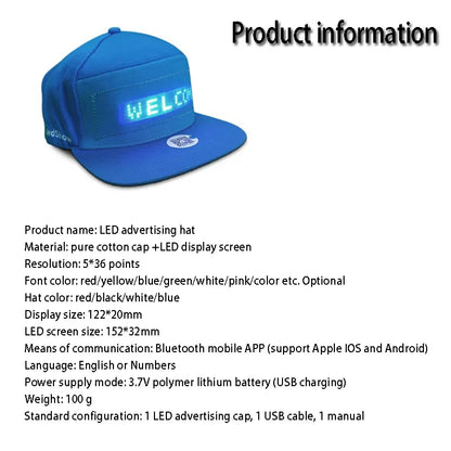 Hot LED Light Up Baseball Cap Neon Colorful Glowing Adjustable Sun Hats For Women Men Night Running Caps Travel Supplies