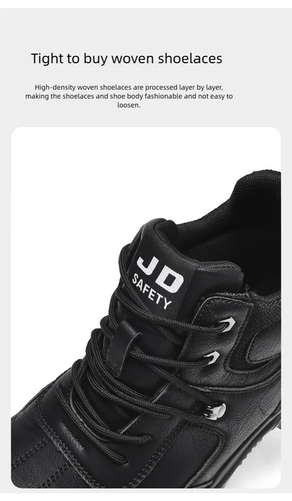 Man Safety Shoes Puncture-Proof Work Sneaker Waterproof Work Shoes Steel Toe Shoes Safety Boots Indestructible Shoes Lightweight