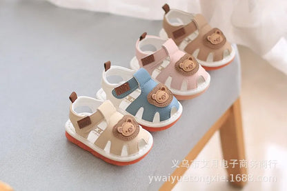New Summer Baby Whistle Sandals Children Infant Casual Walking Shoes Toddler Boys Girl Kids Anti-Slip Closed-Toe Cartoon Sandals