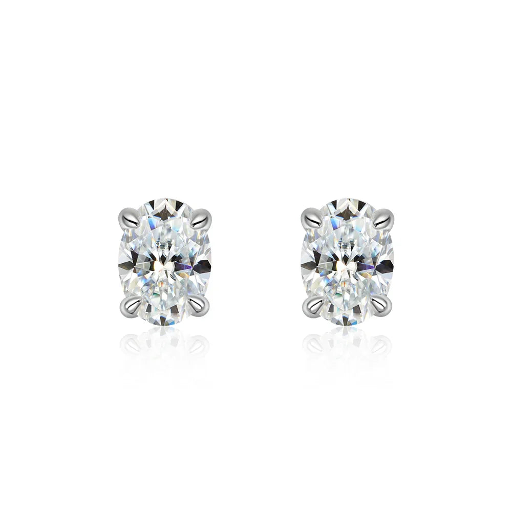 1ct-4ct Real Moissanite Earrings S925 Sterling Silver Earrings For Women Wedding Engagement Party Jewelry