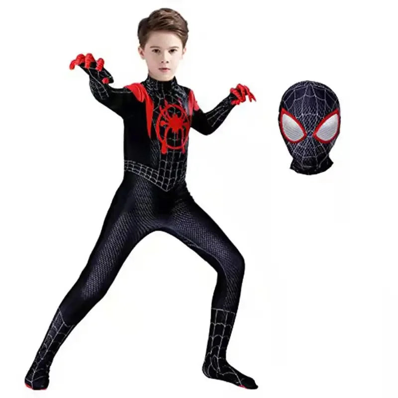 2026 High Quality Superhero Spidermans Costume Bodysuit For Kids Adult Spandex Zentai Halloween Party Cosplay Jumpsuit