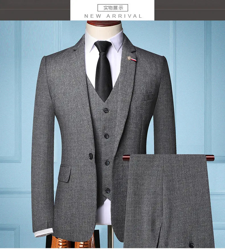Suit  Men's Fashionable Business Banquet, Trendy Singer, Grid Host, Casual Wedding Banquet Dress, Male Star Performance Suit