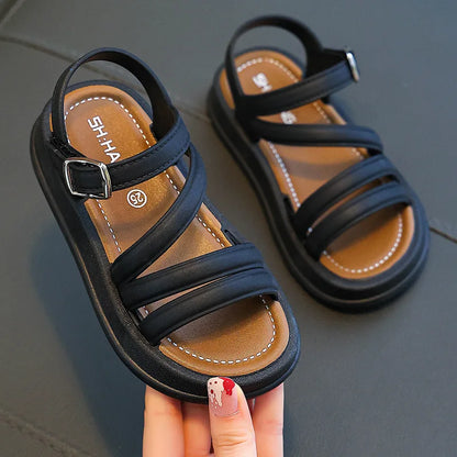 New Cute and Versatile Girls' Sandals with Exposed Toes/Children's Summer Shoes3311
