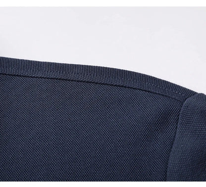 High end 100% cotton brand long sleeve T-shirt men's standing collar autumn fashionable embroidery Paul casual sports polo shirt
