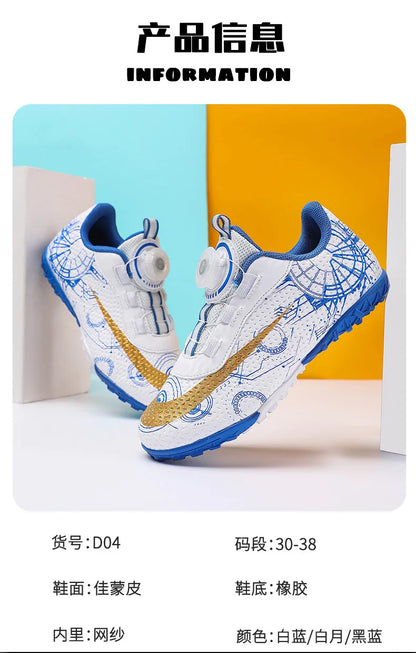 30-40# Personality Stylish And Comfortable Boys Girls Training Game Sneakers Indoor Outdoor Lawn Youth Student Soccer Shoes