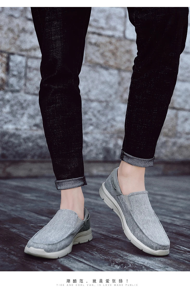 Mocassins Para Homens Sapatos Outono Novo Masculino Sapatos de Lona Clássicos Sapatos de Lazer Confortáveis Tênis Respiráveis Para Homens Mocassins