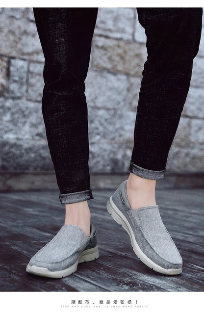 Mocassins Para Homens Sapatos Outono Novo Masculino Sapatos de Lona Clássicos Sapatos de Lazer Confortáveis Tênis Respiráveis Para Homens Mocassins