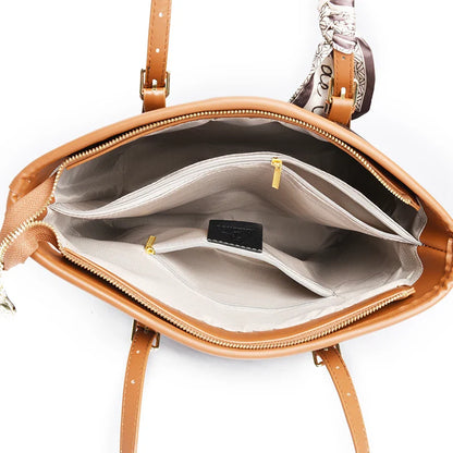 Women's Quality Soft Leather Shoulder Bag Luxury Print Designer Handbag Ladies Casual Tote Bag Messenger Commuting Sac A Main