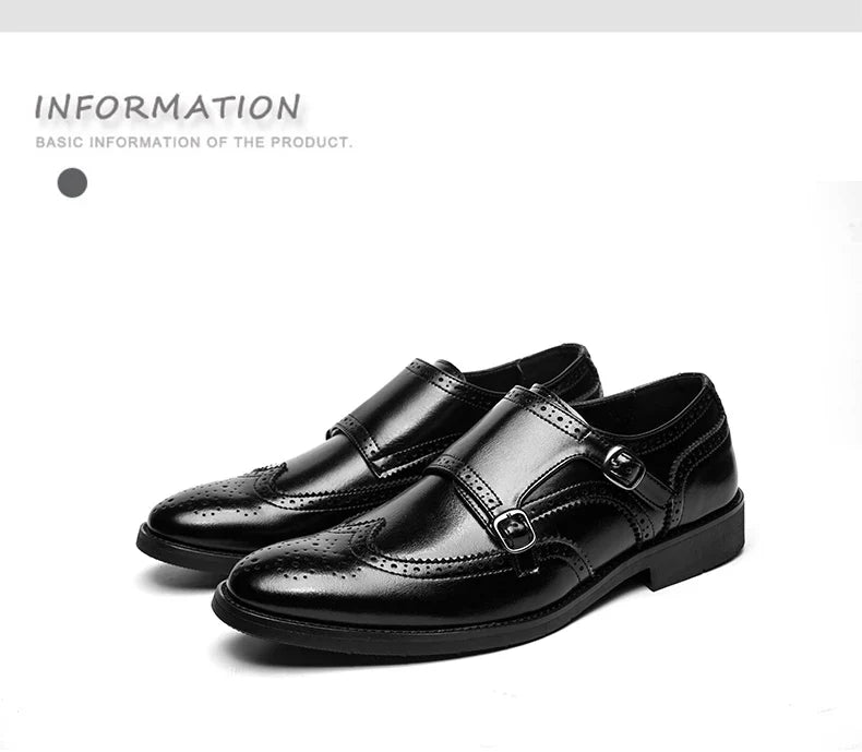 Classic Dress Shoes Men Trend Casual Business Office Leather Shoes For Men Large Size 48 Social Party Formal Brogues Shoes Male