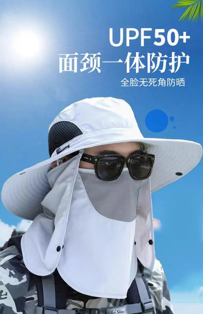 Men Sunshade Hat Big Eave Sunscreen Caps Outdoor Sports Sun Protection Hat