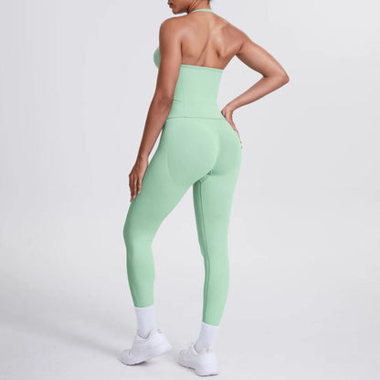 2 Piece Yoga Clothes Women Tracksuit Athletic Wear Pilates Fitness Suit Gym Workout Push Up Clothes Sports Bra Leggings Suit