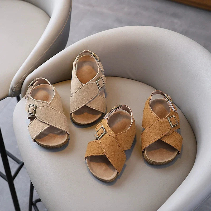 Summer Casual Sandals for Baby Boys, Soft Non-Slip Sole Lightweight Beach Shoes for Toddler Kids