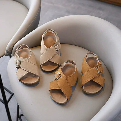 Summer Casual Sandals for Baby Boys, Soft Non-Slip Sole Lightweight Beach Shoes for Toddler Kids