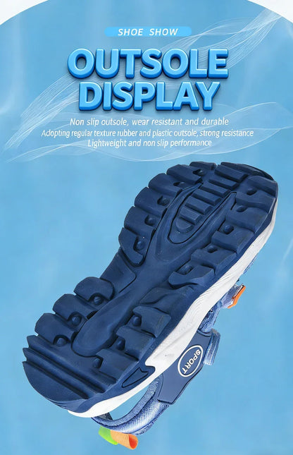 Summer Boys Closed-Toe Sandals Non-Slip Soft Sole Water Shoes for Beach Walking Outdoor Play Comfortable Kids Casual Sandals