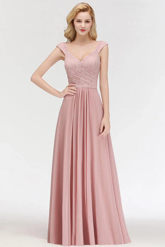 Sexy Sweetheart Neckline  A-line Skirt Bridesmaid Gown Chiffon Boho Wedding Party  Guest Dress Dress Bridal Clothing